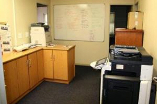 One of the 12 offices available in the building